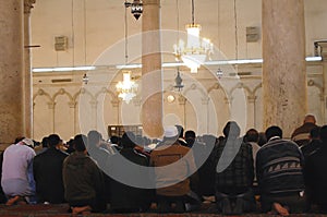 Muslim Prayers - Umayyad Mosque - Damascus - Syria