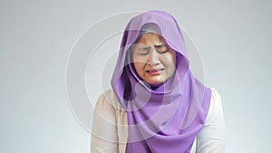 Muslim Woman Crying Sad depressed
