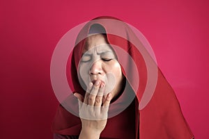 Muslim Woman Feeling Sick