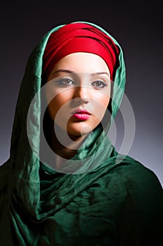 Muslim woman with headscarf