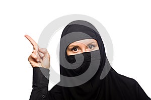 Muslim woman isolated