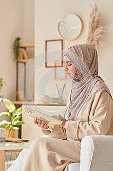 Muslim Woman Reading Book photo