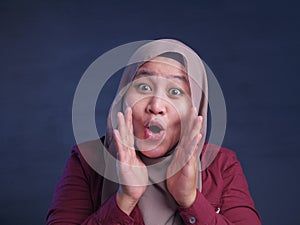 Muslim Woman Shouting and Yelling