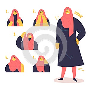 Muslim woman shows one way to wear a hijab