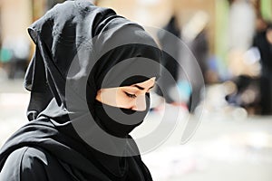 Muslim woman with veil