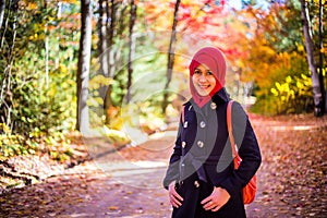 Muslim woman wearing hijab