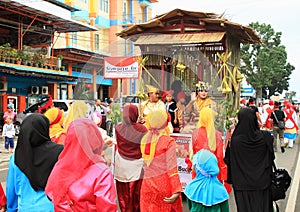 Muslim women in burkas from Java