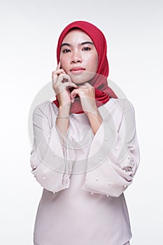 Muslimah fashion portrait concept