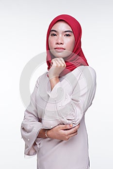 Muslimah fashion portrait concept