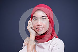 Muslimah fashion portrait concept