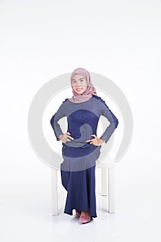 Muslimah fashion portrait concept