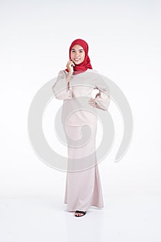 Muslimah fashion portrait concept