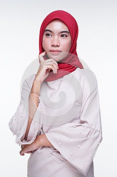 Muslimah fashion portrait concept