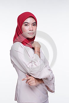 Muslimah fashion portrait concept