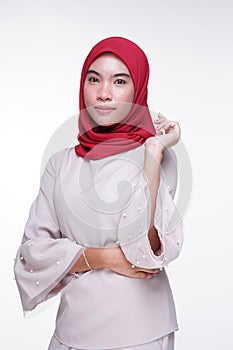 Muslimah fashion portrait concept