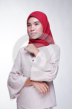 Muslimah fashion portrait concept