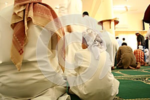 Muslims at mosque