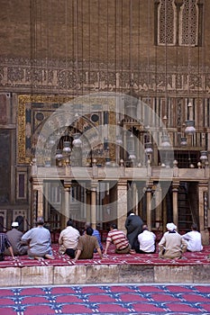 Muslims Praying in a Mosque, Islam Religion