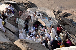 Muslims visiting Hira Cave