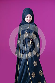Muslum woman with hijab in modern dress