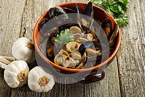 Mussel and soup