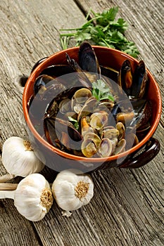 Mussel and soup