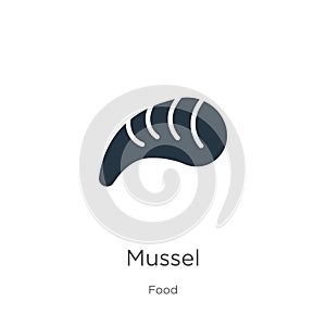 Mussel icon vector. Trendy flat mussel icon from food collection isolated on white background. Vector illustration can be used for