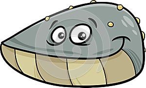 Mussel mollusk cartoon illustration