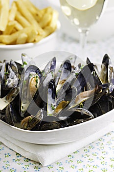 Mussel seafood dinner