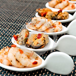 Mussel and Shrimp with white wine sauce
