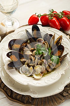 Mussel and soup