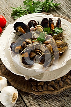 Mussel and soup