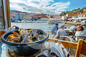 Mussel Soup, Clam Chowder, Shellfish Dinner With Clams, Seafood Meal Bowl, Mussel Soup