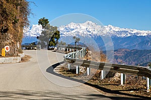 Mussoorie road and Indian himalaya