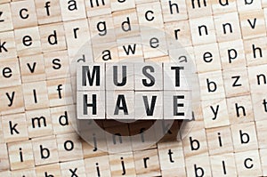 Must have word concept