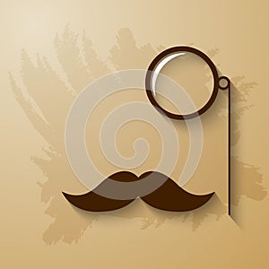 Mustach and monocle