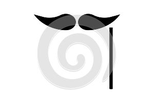 mustache carnival icon black party glyph symbol circus sign art