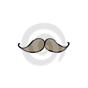 Mustache doodle icon