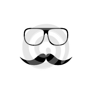 Mustache and Glasses Icon.