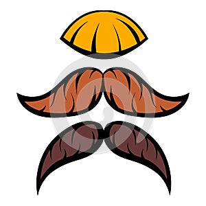 Mustache icon cartoon
