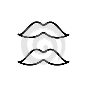 Mustache icon. Simple line, outline vector elements of hipster style icons for ui and ux, website or mobile application