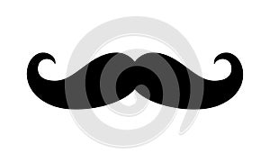 Mustache icon. Vector moustache vintage shape symbol