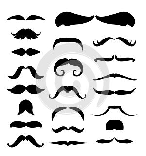 Mustache icons set