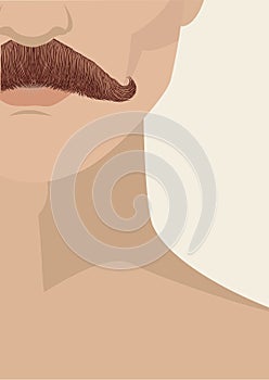 Mustache man face background.