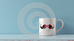 The mustache polka dot mug.AI generated image