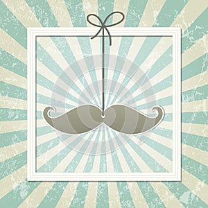 Mustache retro background