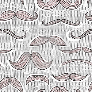 mustache seamless pattern