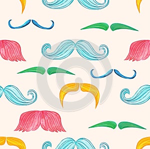 Mustache seamless photo