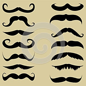 Mustache. Set