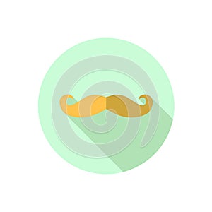 Mustache vector icon in new flat style.